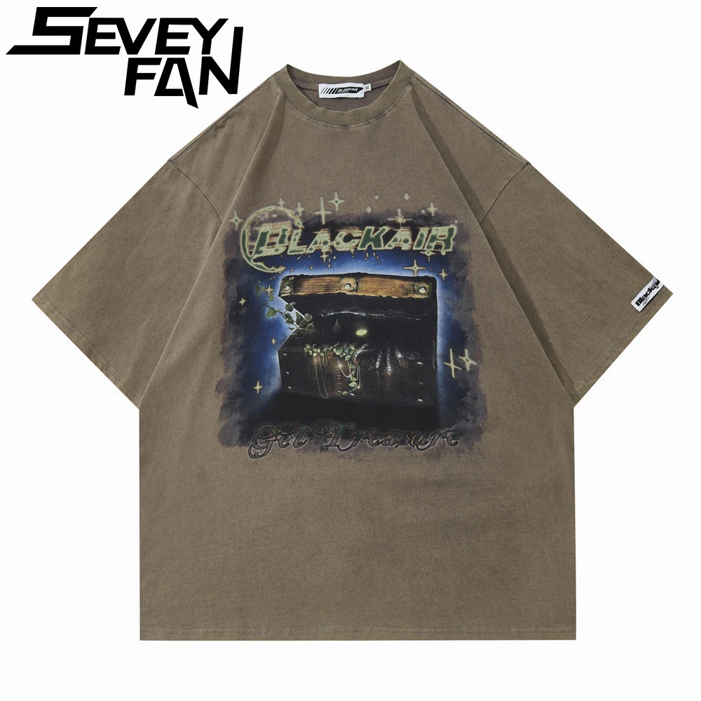 

SEVEYFAN Men's Tee Hip Hop Magic Bix Graphic Print Short Sleeve T-shirt Cotton Harajuku Casual T Shirt Summer Vintage Tops