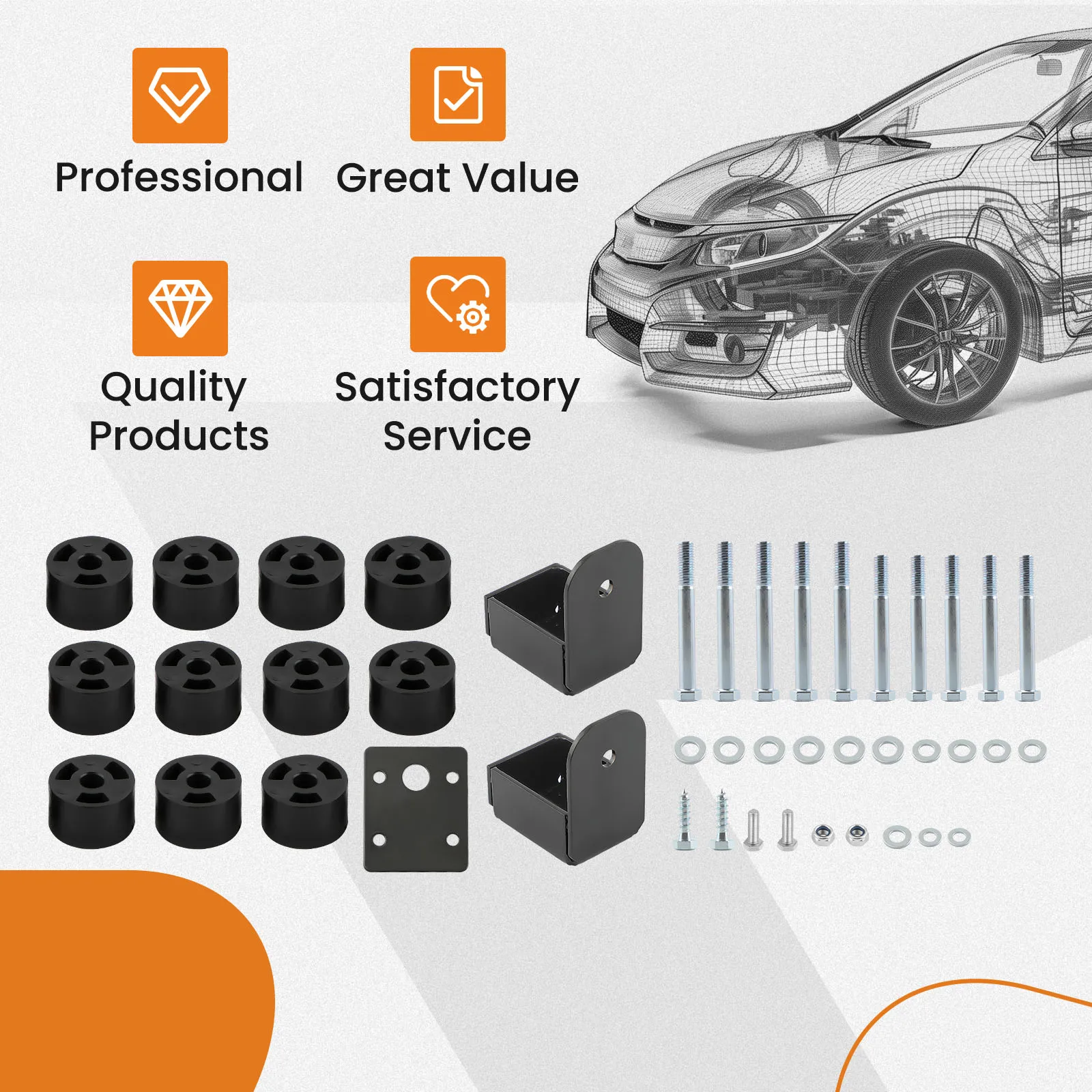 Полный подъемный комплект кузова 1 25 дюйма для Jeep Wrangler TJ Unlimited 4WD 2004-2006 гг.