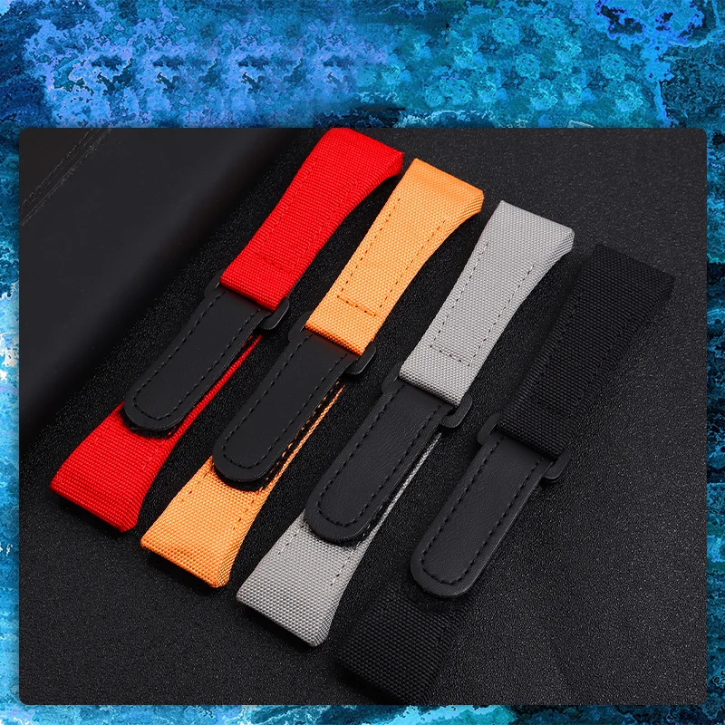 Genuine Leather strap, suitable for Richard Mille nylon strap, men's RM50/53 screwdriver, four-star or five-star screw head,25mm