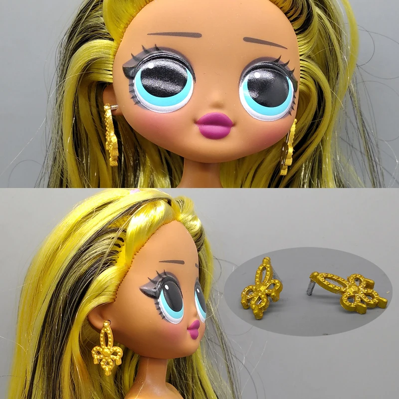 Подходит для куклы сделай сам очки Золотые серьги обувь розовые сапоги