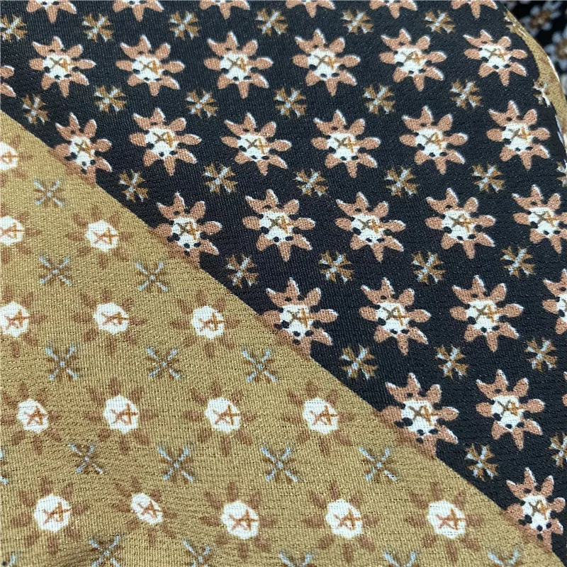 

Printed Ladies Floral Skirt Fabric Shirt Shorts Spring and Summer Clothing Thin Single Layer Opaque Korean Silk Color Matching