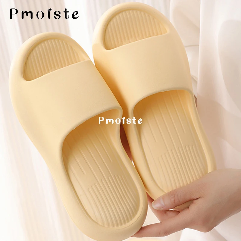 Thicken Soft Platform Shoes for Home 2023 Breathable Wear-resistant EVA Slippers Indoor Bathroom Unisex Non-slip Slippers