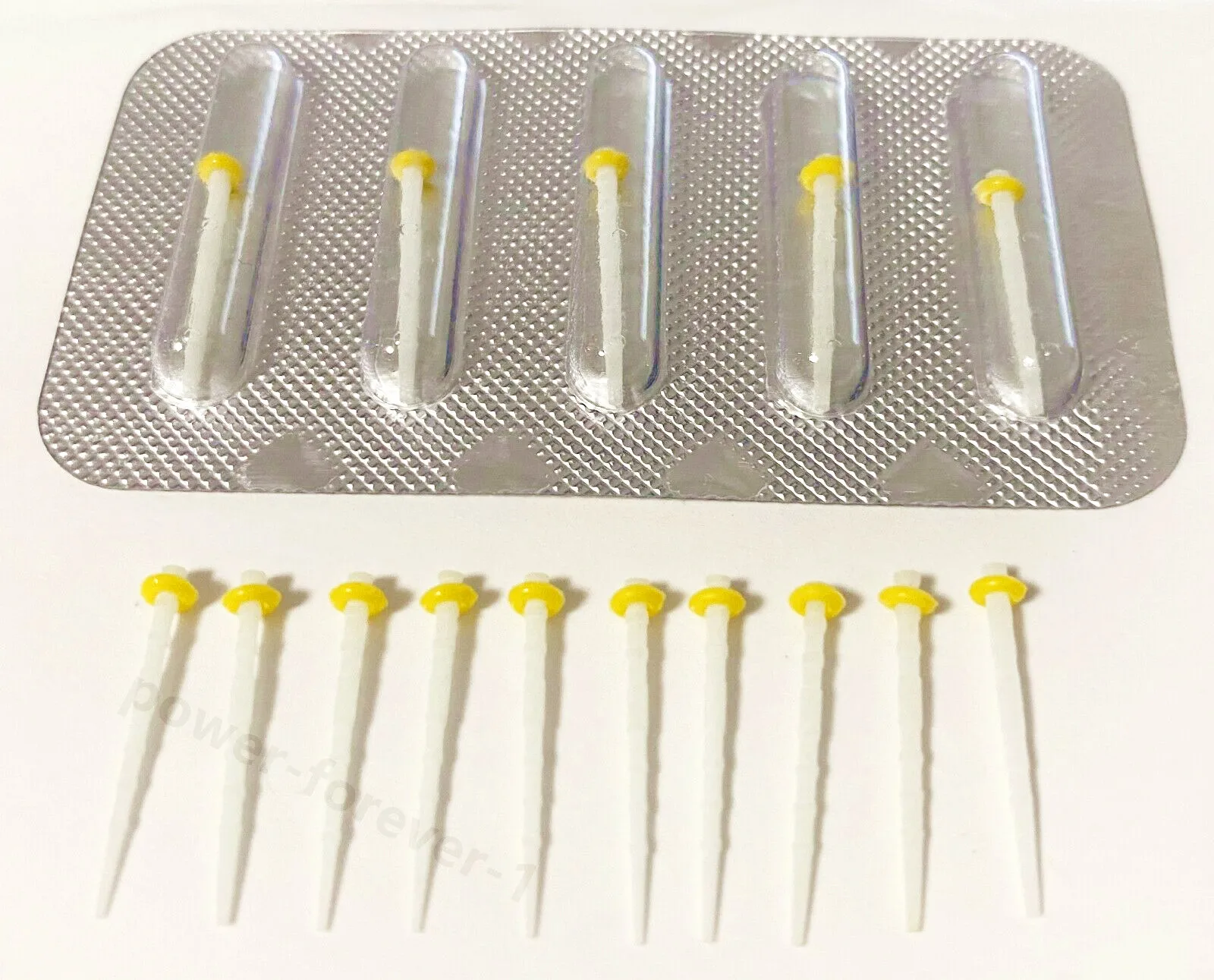 

Dental Glass Fiber Screw Thread Fibre Root Canal Pile 1.2MM 100Pcs/Lot