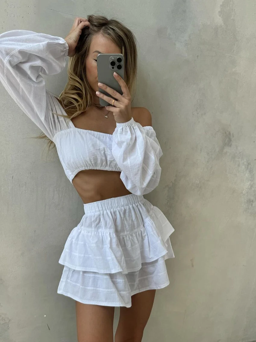 Marthaqiqi повседневная женская ночная рубашка укороченный топ пижама с длинными