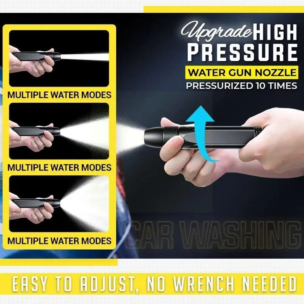 

Car Wash Nozzle Shower Black High Pressure Alloy Copper Sprayer Type Lance Plating Foam Washer Bottle Nipple Z6U0
