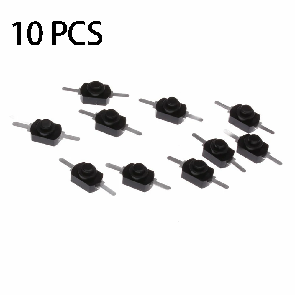 

10pc New Button Switch 1A 30V DC 1A 250A Latching On Off Mini Torch Push Button Switch Protect Computer Grounded Ungrounded Plug