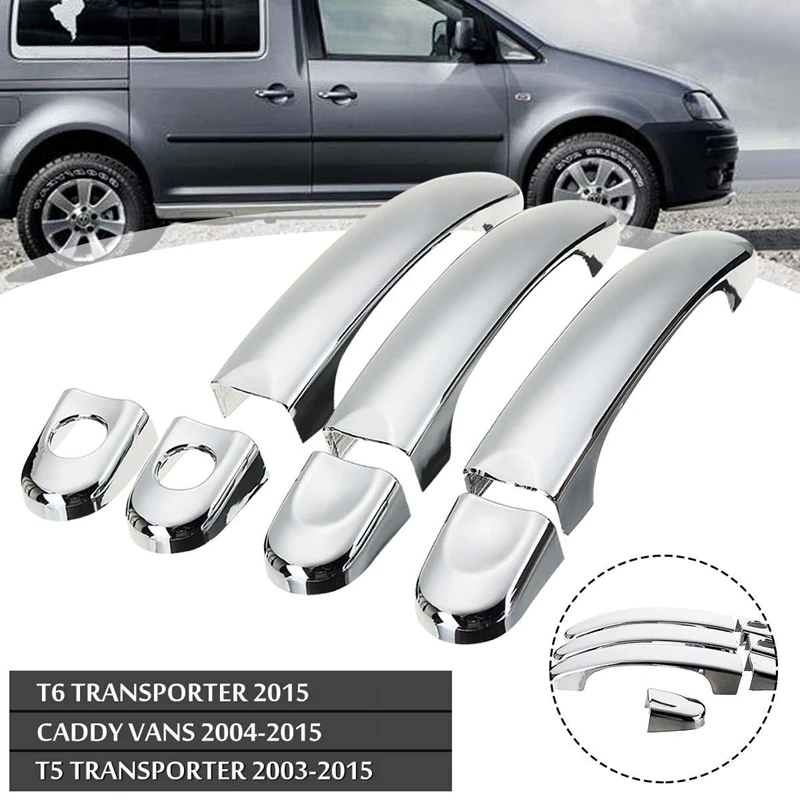 

7 шт./комплект, Задняя отделка из АБС-пластика для транспортера T5 T6, CADDY VAN 2003-2015 Chrome
