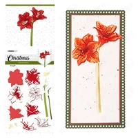 2022 new diy craft layering stencil amaryllis metal cutting dies painting scrapbook paper decoration coloring embossing template