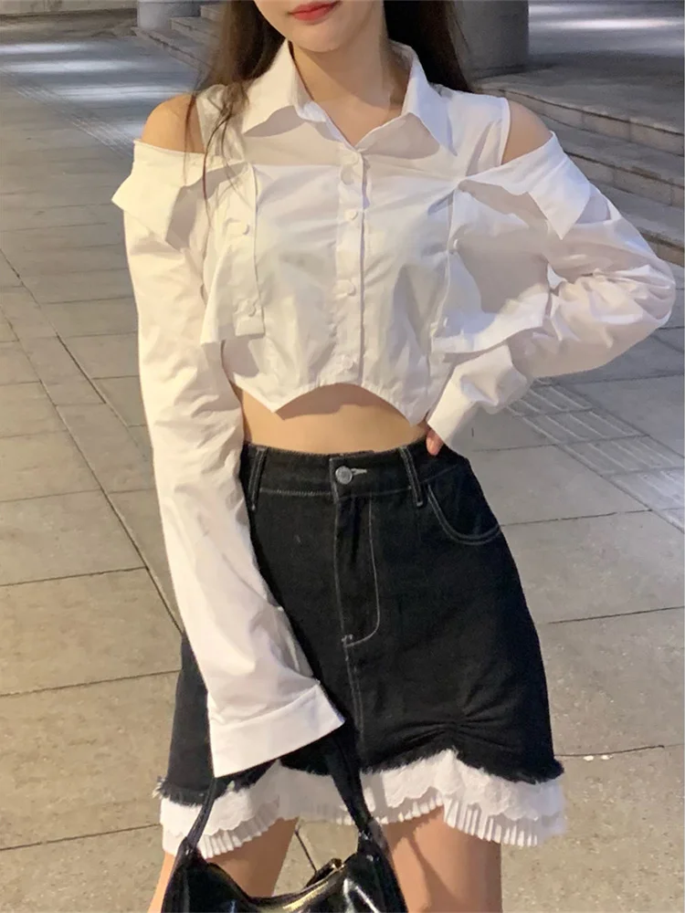 Женский костюм из двух предметов: майка и юбка укороченный топ в клетку