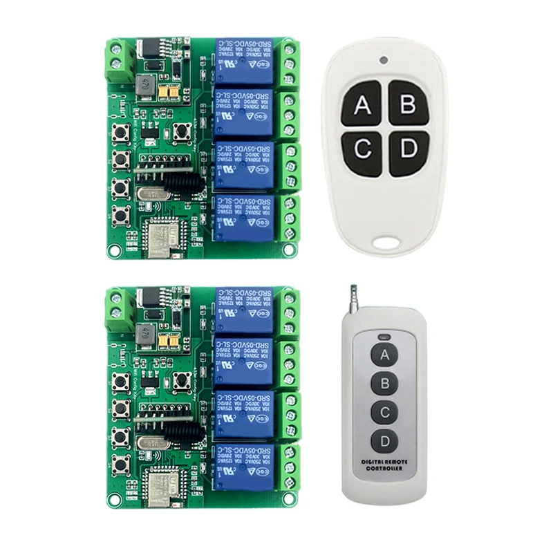 

Smart Home Switch DC6-60V 4 Channel WIFI IR Remote Control Roll Gate Jog Inching Self-Locking For Alexa Google Home