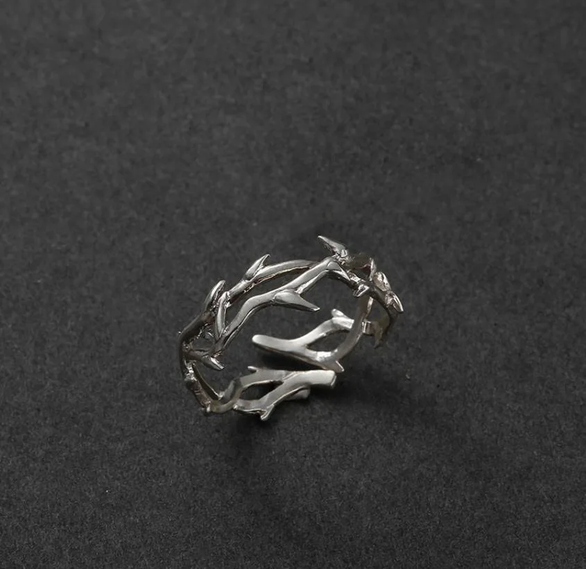 

Fashion Punk Irregular Thorns Couple Rings Retro Hip-hop Personality Adjustable Finger Ring for Men Women Lovers Jewelry Gifts