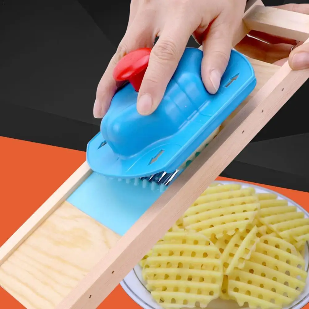

Wooden Potato Grater Cucumber Vegetable Slicer Salad Kitchen Chipper Kitchen Shredder Accessories Gadgets Knife Wave A3l6
