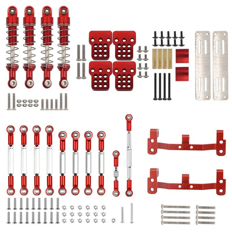 

Metal Link Rod Pull Rods Links Shock Absorber Servo Mounts For WPL C14 C24 1/16 RC Car Upgrades Parts Accessories