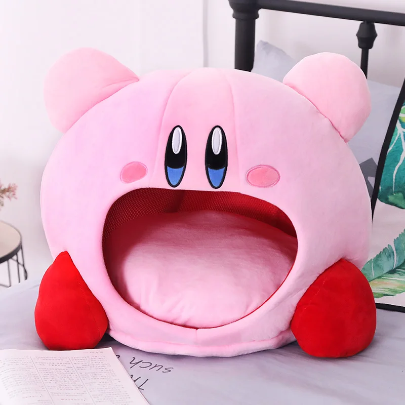 

Anime Pet Pet Kawaii Games Bed Funny Cute Plush Peripheral Decora Gift Pillow Cat Kids Nap Nest Soft Stuffed Kirby Toy Doll For