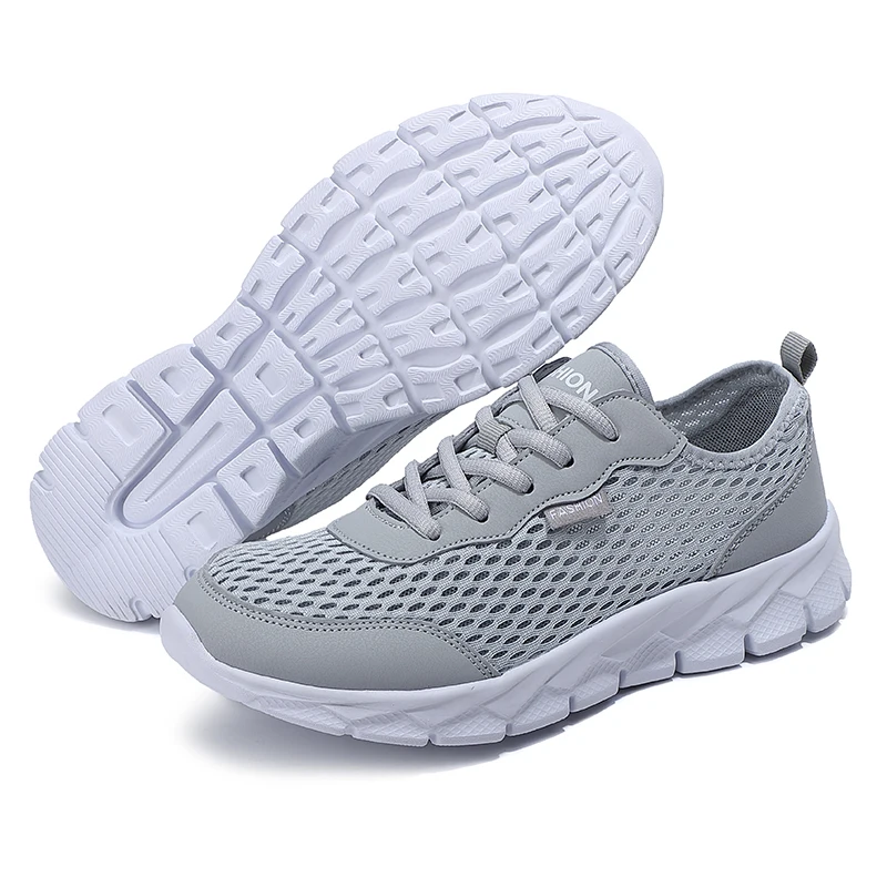 JIEMIAO Men Running Shoes Lac-up Men's Sport Shoes Lightweight Comfortable Breathable Walking Sneakers Couples Jogging Footwear