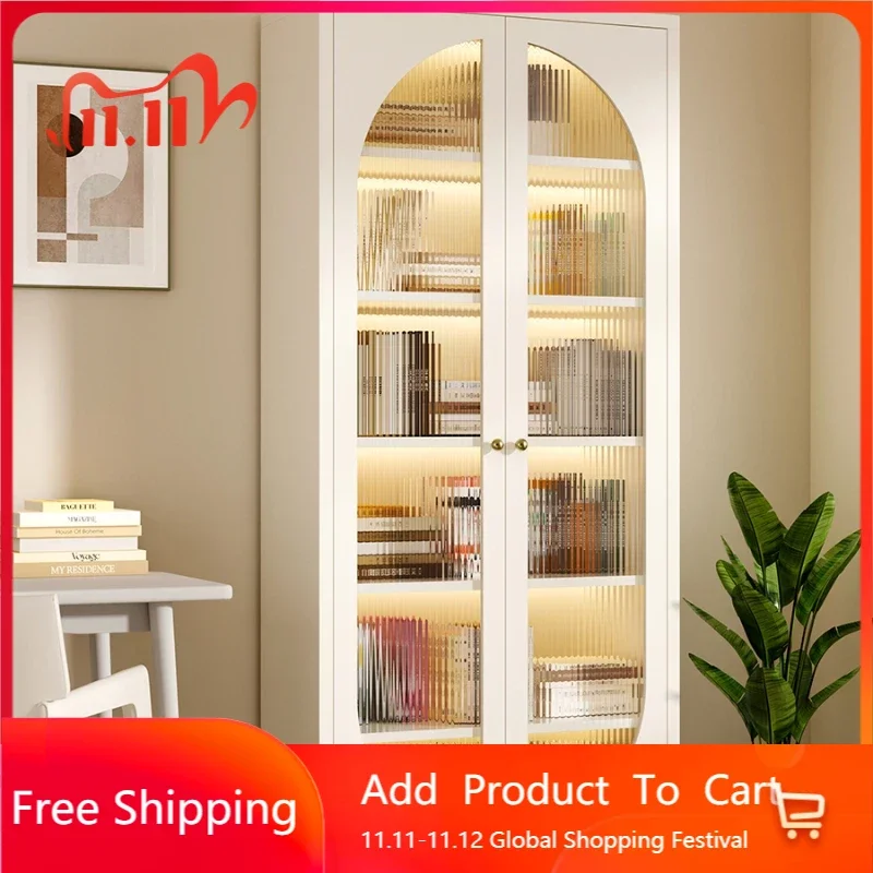 

Glass Storage Book Shelf Living Room Nordic Side Drawer Book Shelf Modern Tall Libreria Scaffale Per Libri Home Furniture RR50BC