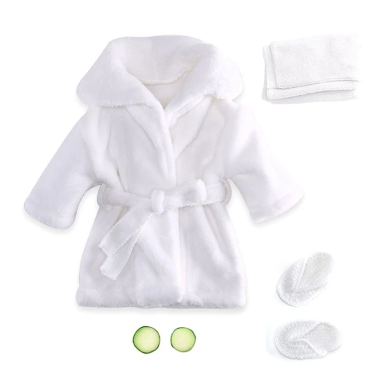 

Baby Bathrobe Outfits Towel Cucumber Set Newborn Photography Props for 0-3 Moths