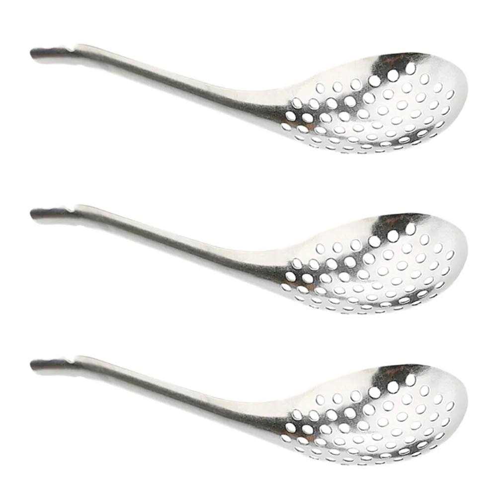 

Spoon Spoons Strainer Steel Stainless Caviar Slotted Small Spherification Perforated Cocktail Colander Serving Bar Catering