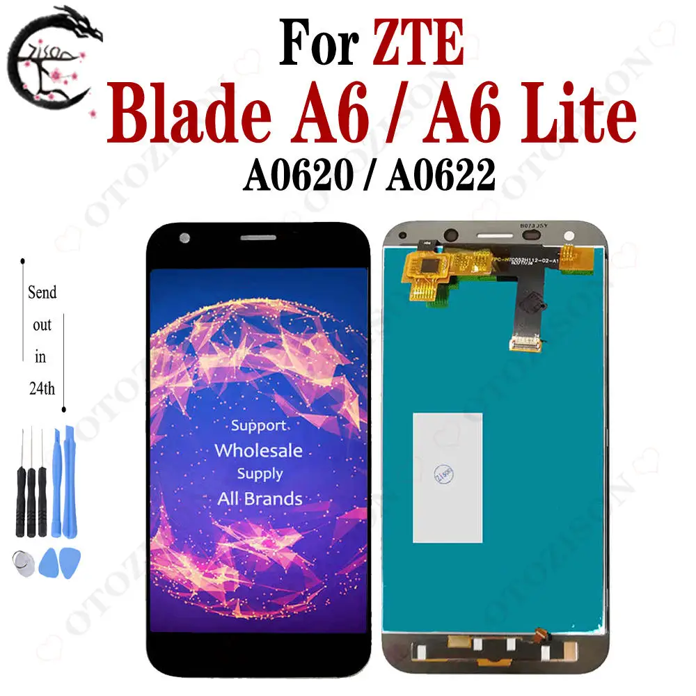 Ceny Ekran LCD Do ZTE Blade A6 LCD A6 Lite A0620 A0622 Wyświetlacz Ekran Dotykowy Montaż Czujnika Digitizera A6 A6lite Wymiana Wyświetlacza