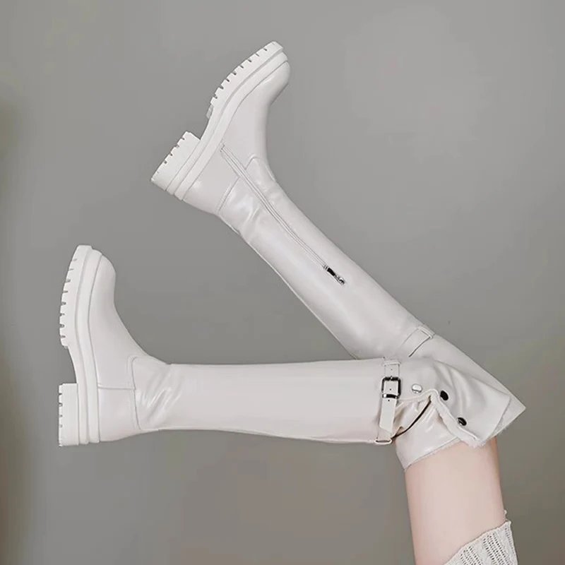 Женские зимние высокие сапоги выше колена из искусственной кожи новые короткие