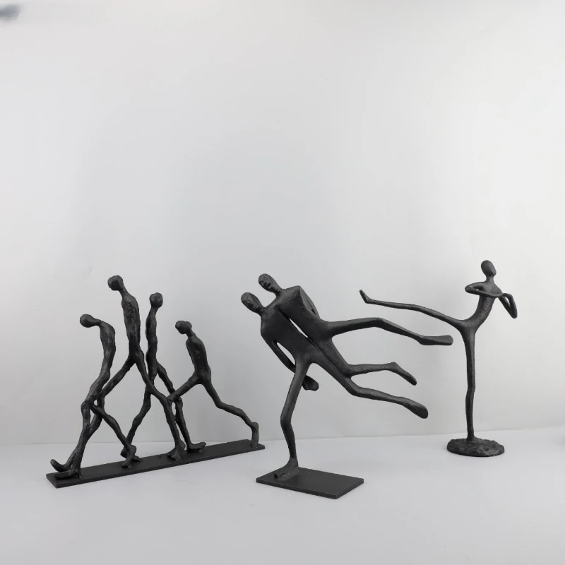 

Чугунные абстрактные фигурки, украшения для гостиной, демонстрация, ремесла, аксессуары для дома, фигурки, статуэтки