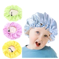 childrens satin nightcap double adjustable shower cap baby bandana cap