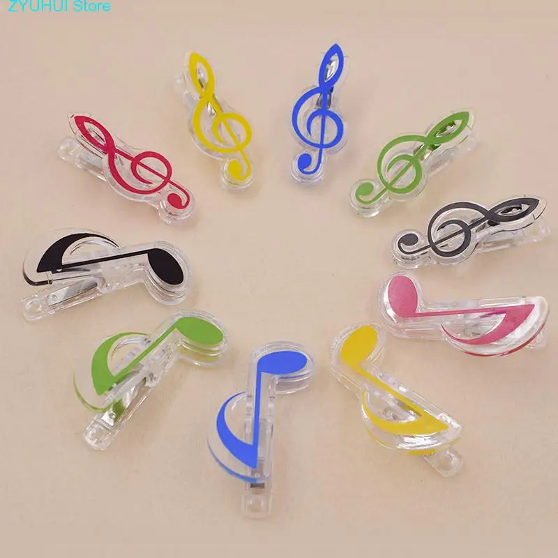 

5pcs Musical symbols shape Piano Scores Folders File Storage snack bag clips Clothes Pin Photo Paper Peg Clothespin Craft Clip