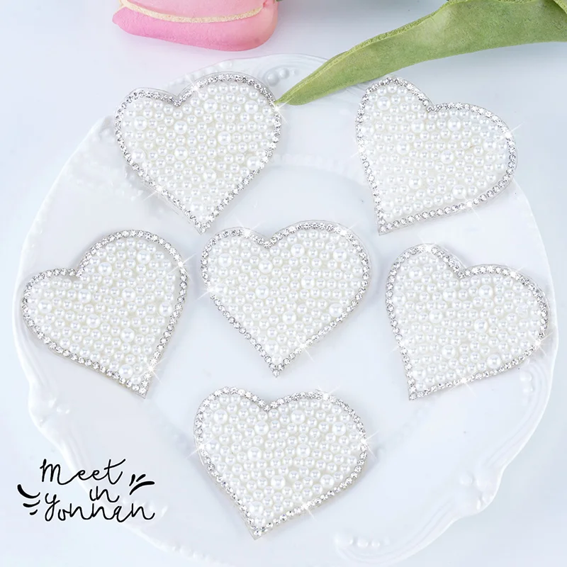 Термоклейкие нашивки искусственная аппликация жемчужные термозначки шитье