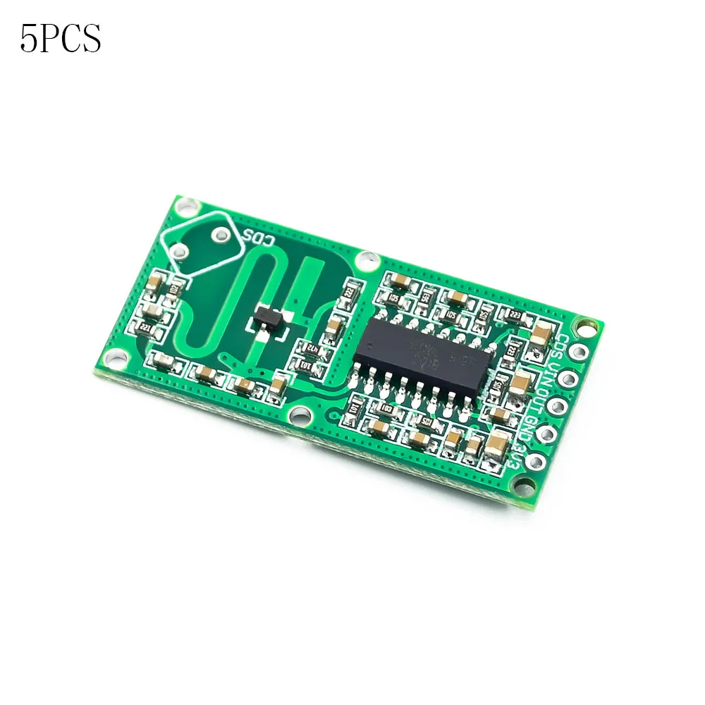 

5PCS RCWL-0516 Microwave Radar Sensor Module Body Induction 4-28V Microwave Radar Sensor Switch Intelligent Induction Detector