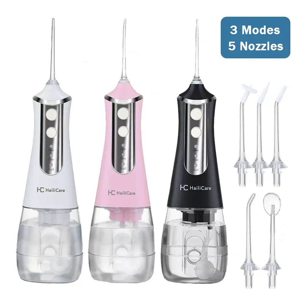 

Water Flosser Water Thread Oral Dental Irrigator Portable 3 Modes 350ML Tank Water Jet Waterproof IPX6 Home