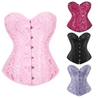 Корсет в стиле ренессанс Топ для женщин Цветочное Бюстье Топ винтажный корсет женский сексуальный жаккардовый кружевной корсет черный