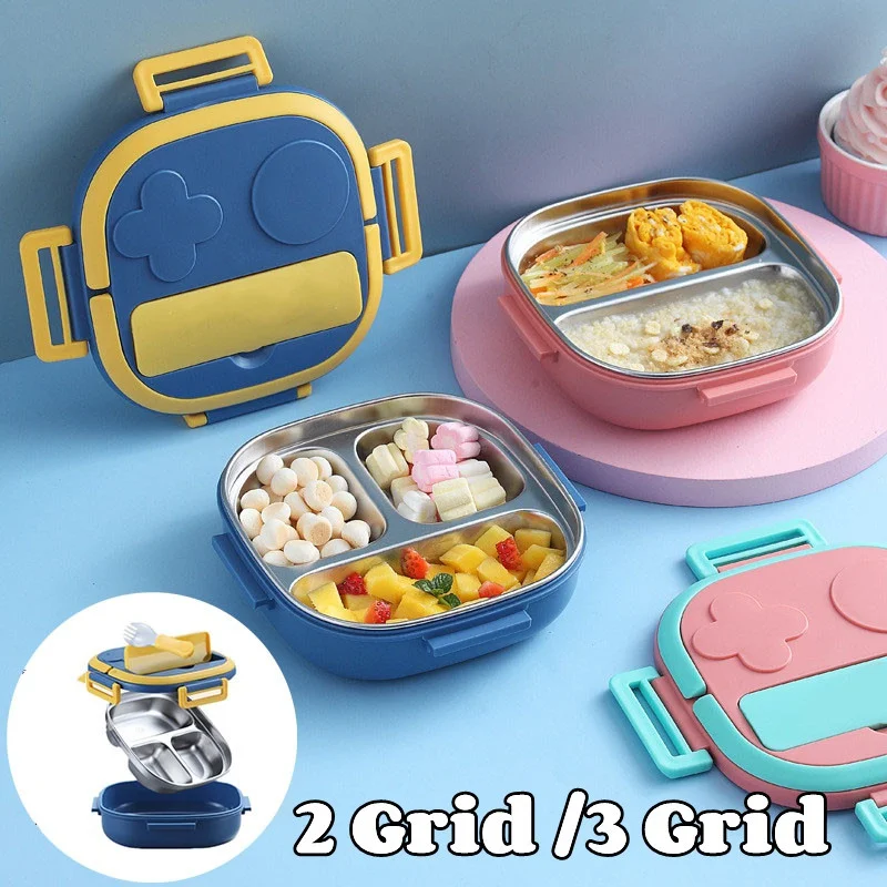 

304 Stainless Steel Portable Outdoor Camping Picnic Lunch Box Thermos Food Container Bento Box for Baby Child Student School