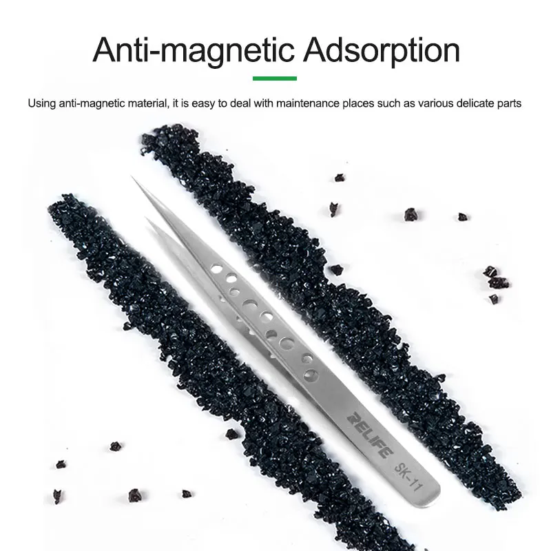 RELIFE SK-11/15 промышленные пинцеты антистатические изогнутые прямые наконечники