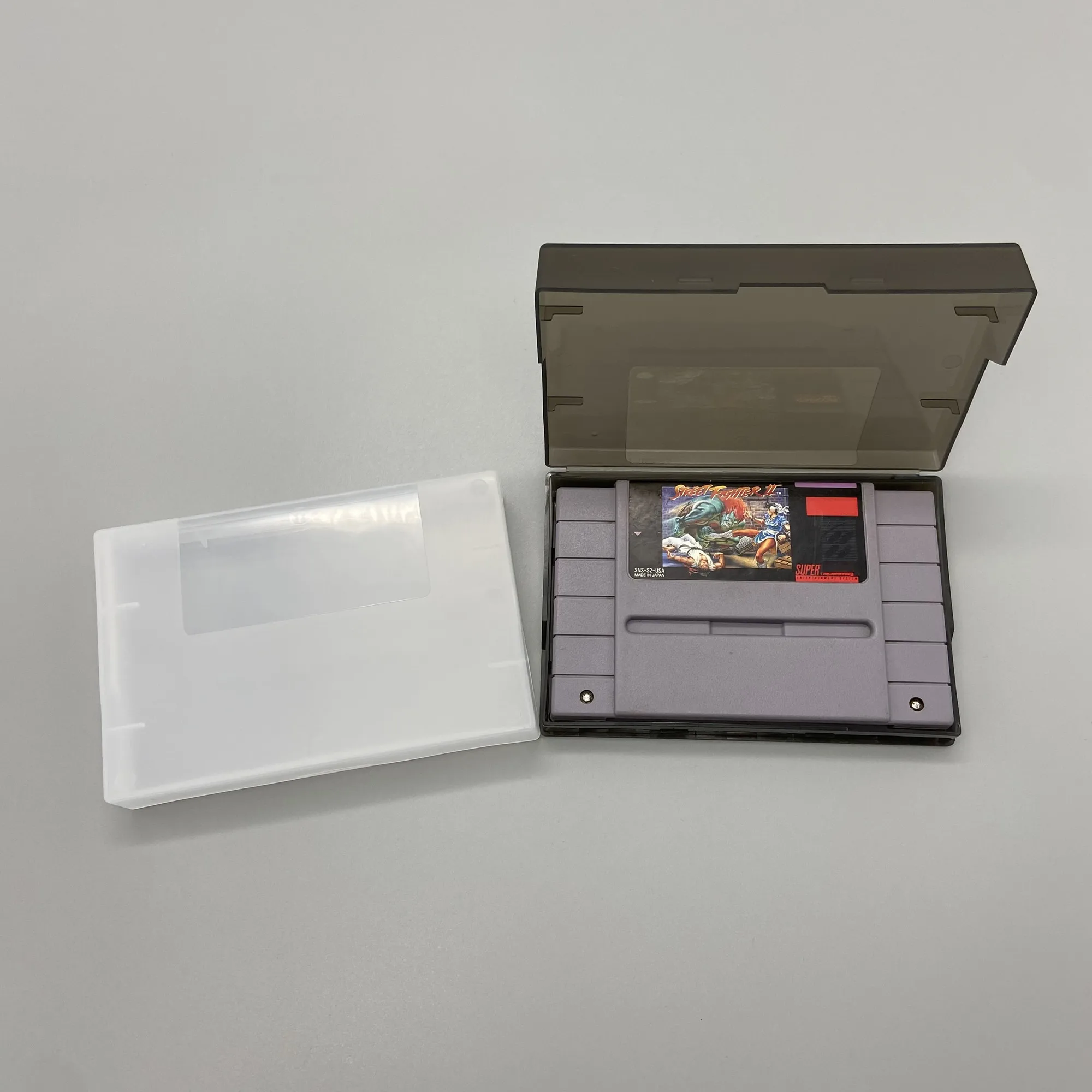 

The game storage box for Super Nintendo Entertainment System SNES of American version