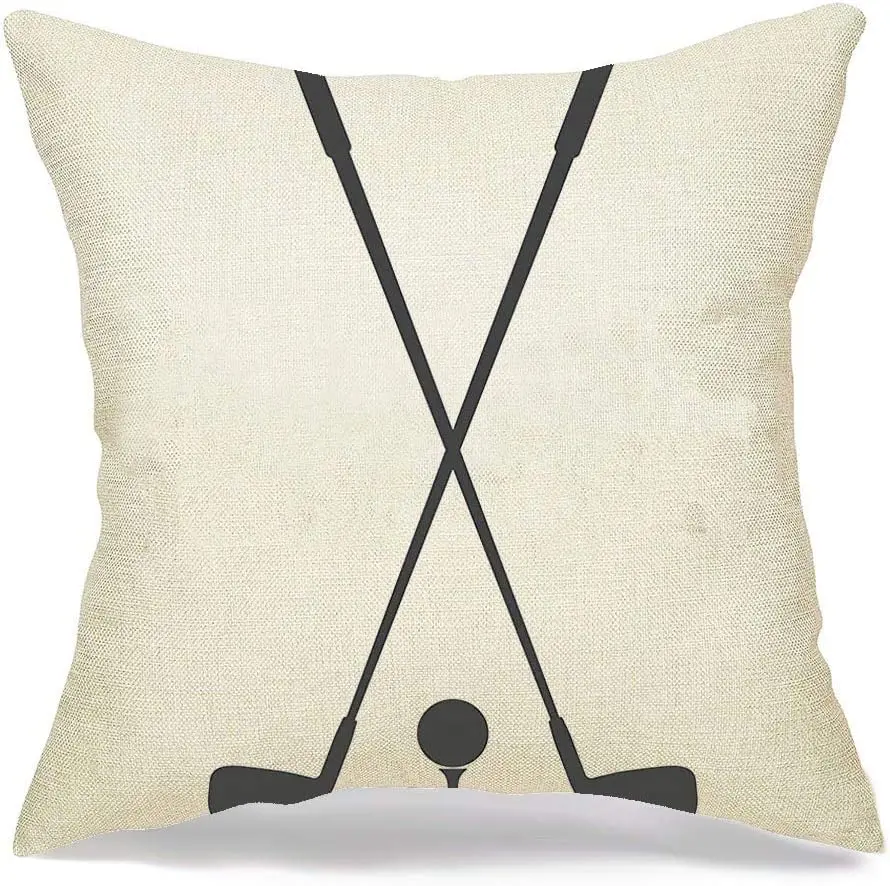

Leisure Golf Signs Hobby Symbols Shape Field Element Sports Metal Isolated Recreatio Pillow Covers for Couch18x 18 Inches