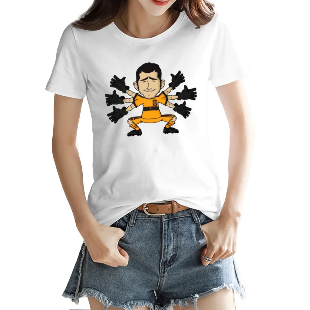 

Soccer Football Gift Campaign Spain Ikerss and Casillass 1 Championship Graphic Top tee High quality Home USA Size