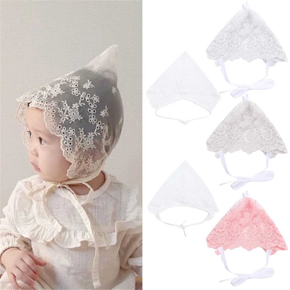 

Summer Lace Flower Sun Hat Toddlers Newborn Baby Girls Boy Kids Spring Soft Bonnet Photography Props For Baby Accessories