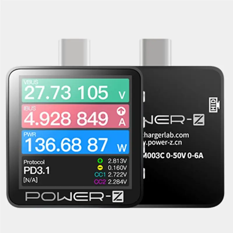Лучший выбор: портативный тестер быстрой зарядки USB-C KM003C с кабелем 140W, поддержкой PD3.1 и QC5.0, цифровым вольтметром и амперметром для тестирования повербанков. (art.: 3920d8940d2d5) - 3920d8940d2d5