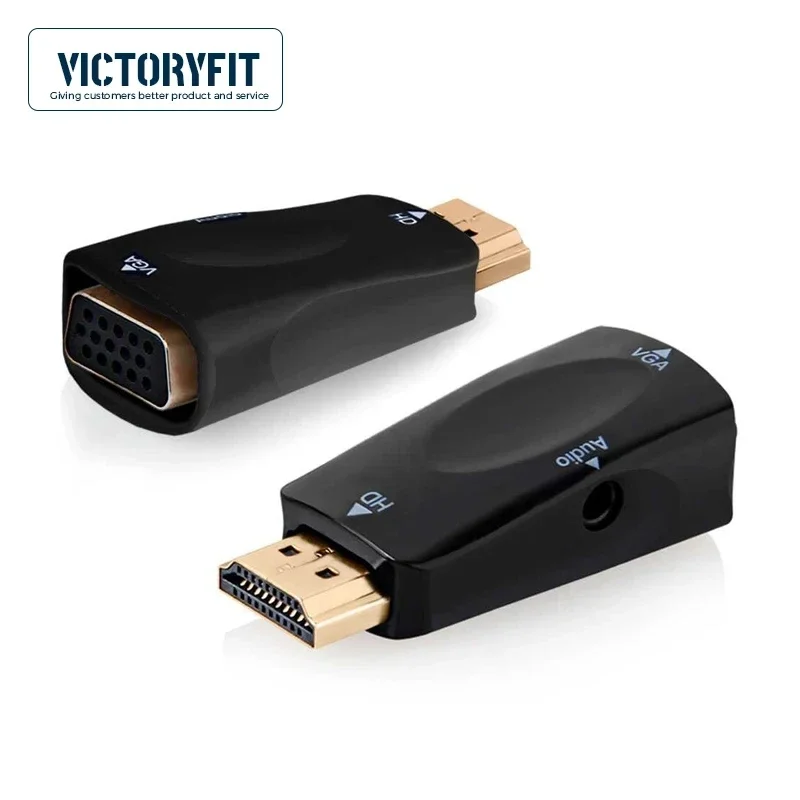 Совместим с адаптером VGA для монитора HDTV проектора ПК компьютера видеокабеля