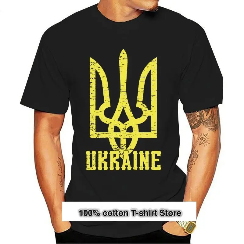 

2021 hombres abrigo ucraniano de armas de Ucrania Tryzub camiseta