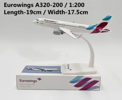 

19*17.5cm Scale 1:200 Air Eurowings Airbus A320-200 Airlines Assmebling Airplane Model Assembled airplane model Plane Plastic