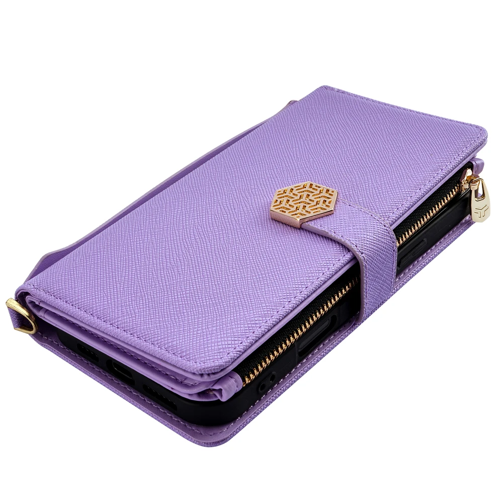 Мульти-чехол-кошелек на молнии для Motorola Moto E40 E32 E30 E22 E20 E13 кожаная сумка-мессенджер