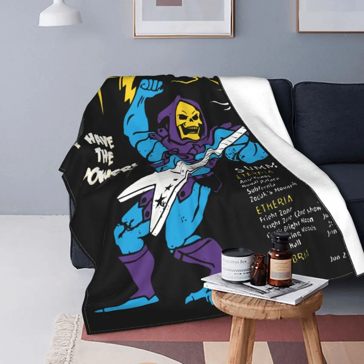 

Sofa Fleece Retro He-Man And The Masters Of The Universe Throw Blanket Warm Flannel Skeletor Beast Blankets for Bed Home