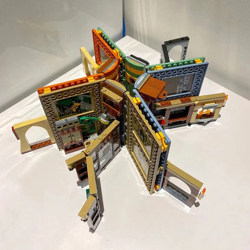 

Magic Movie Classroom Building Blocks Book Building Blocks Toys Children Gifts Compatible 76382 76383 76384 76385 76396 76397