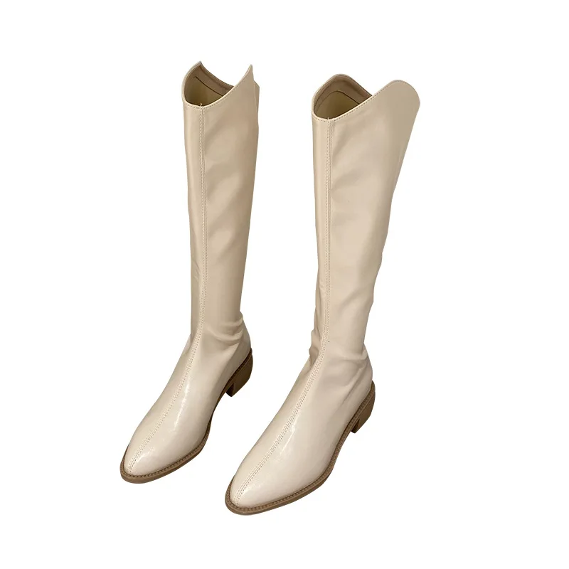 

Winter Knee High Boots Women Boots Autumn Women's Shoes Long Boots Fashion Square Heels Female Boots Modern Shoes Female