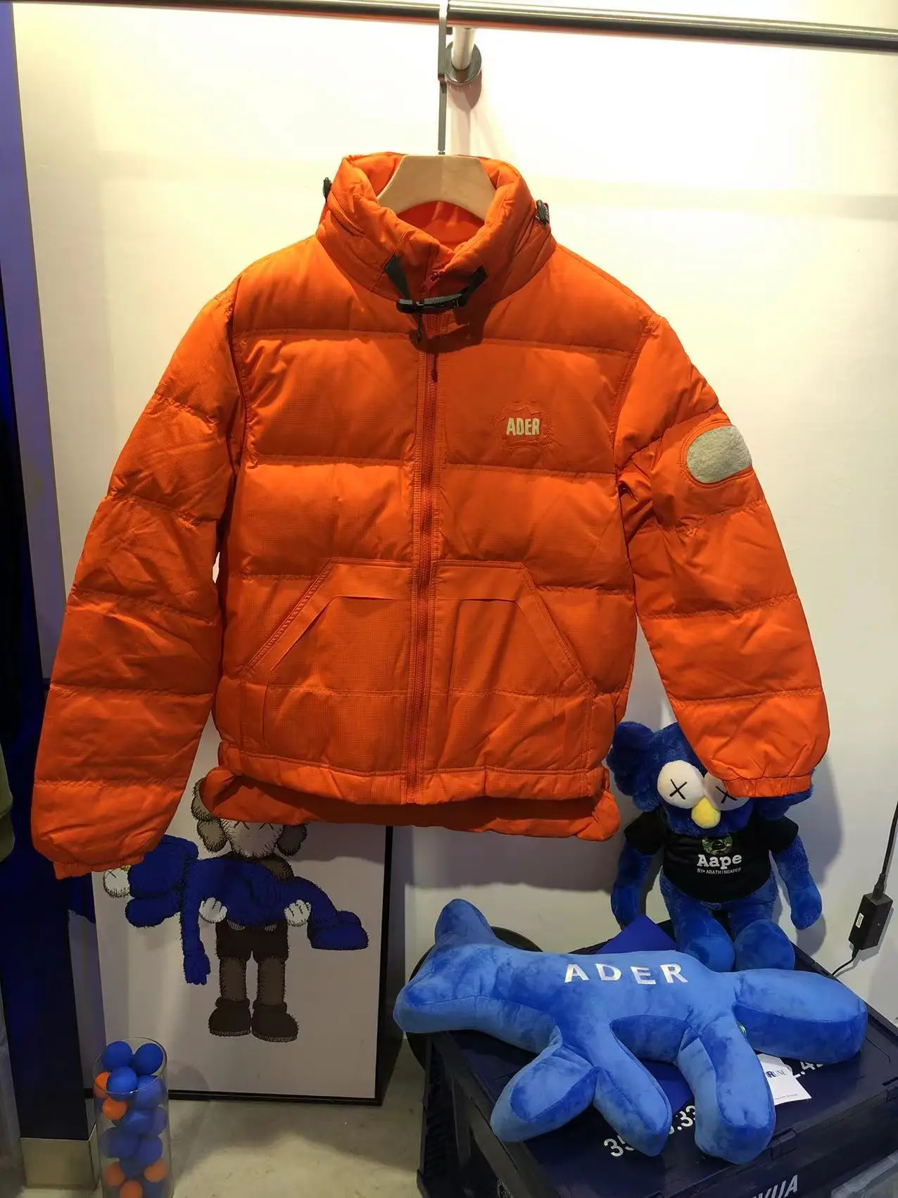 ADER  Bright face down jacket women's new winter Korean version loose thickened male ae fashion brand coat