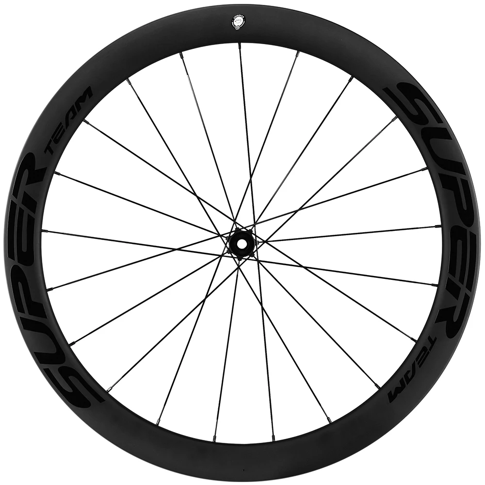 Фото SUPERTEAM 700C Карбоновая колесная пара дисковых тормозов UCI Качественный карбоновый обод Бескамерные/Клинчерные колеса для шоссейного велосипеда HG/XDR №1