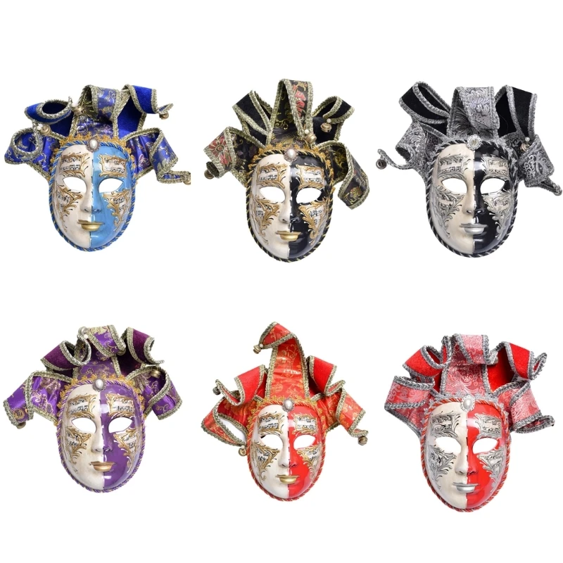 

MXMB Венецианская маска, маска на все лицо, Маскарадная маска, шутка, искусственная маска, украшение на стену, винтажные женские Искусственные...