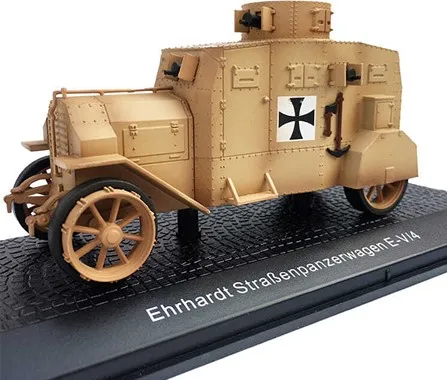 

1:43 World War I German German Ehrhardt EV4 armored vehicle tank model simulation full alloy static ornaments rotating turret
