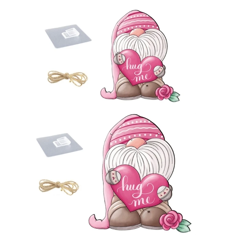 

Классические деревянные знаки на День святого Валентина, декоративные подвески на дверь гнома, деревянный подвесной знак для входной двери...